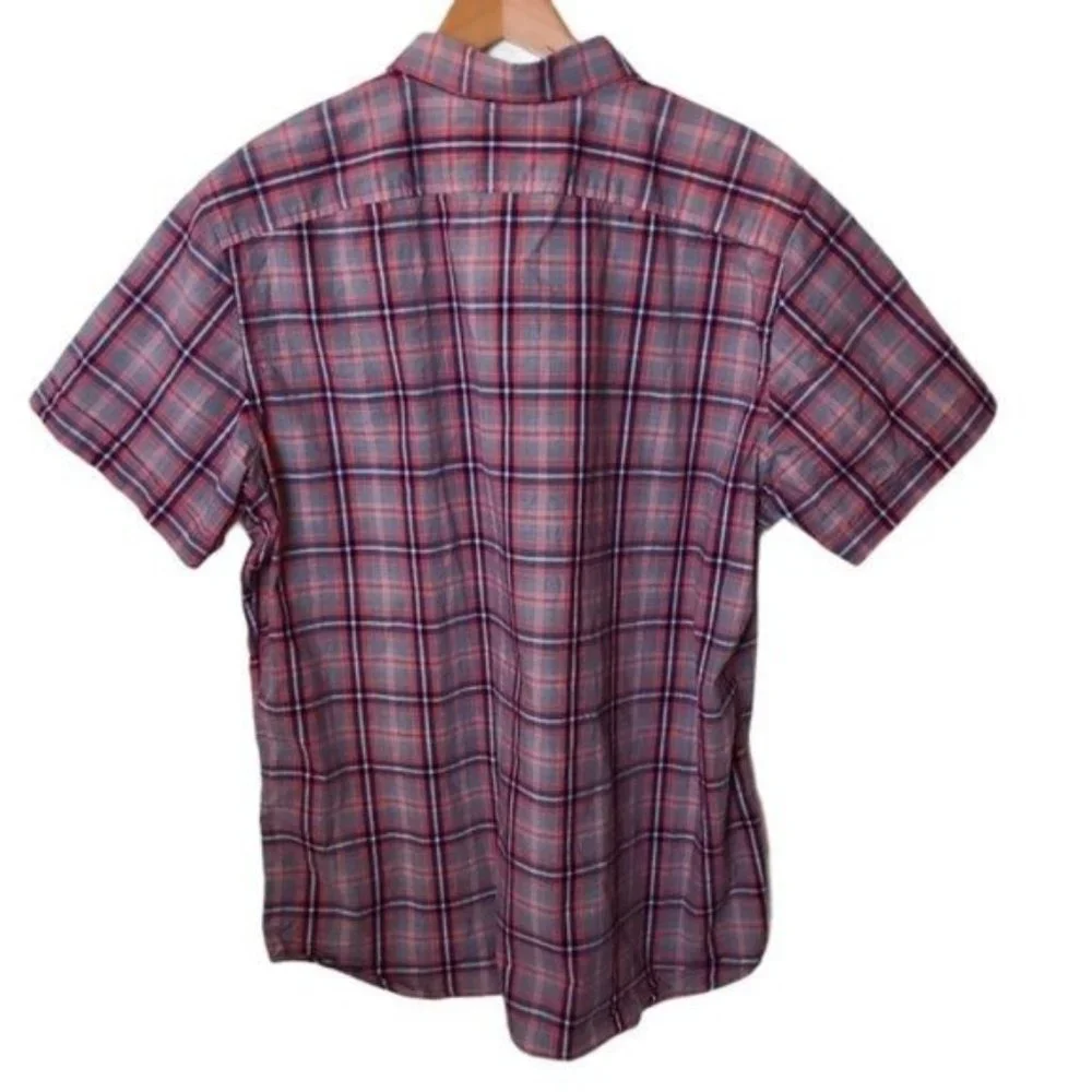 Banana Republic Plaid Short Sleeve‎ Shirt XL